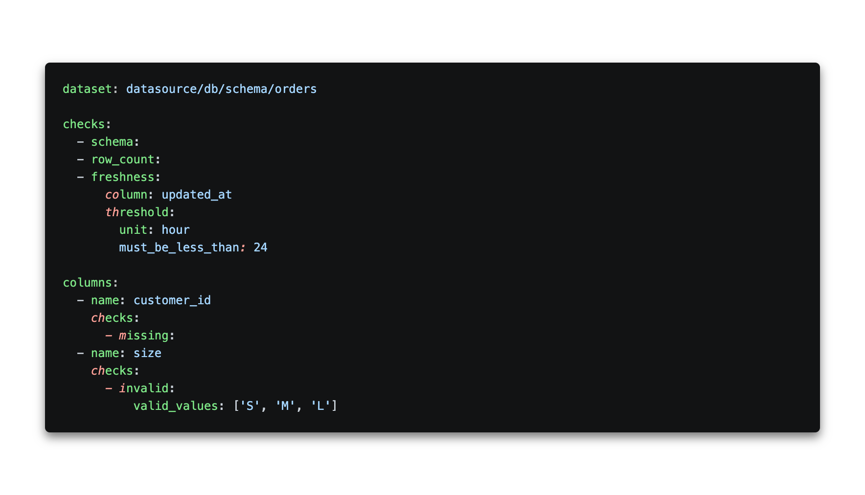 Soda test config