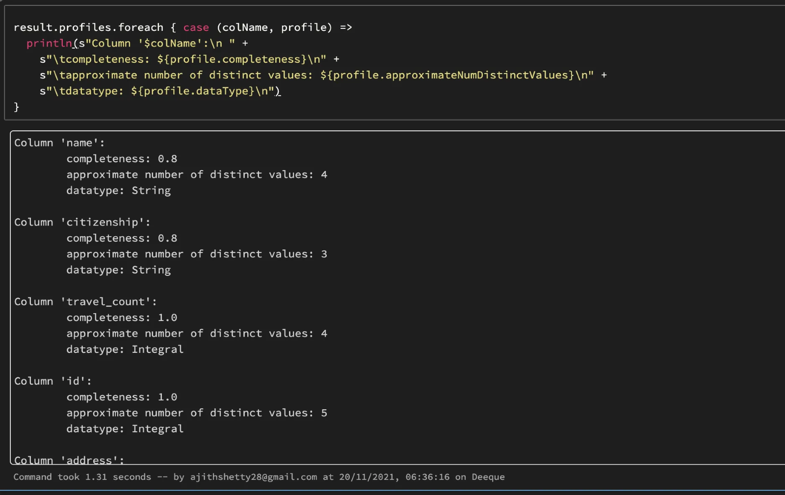 Deequ unit tests