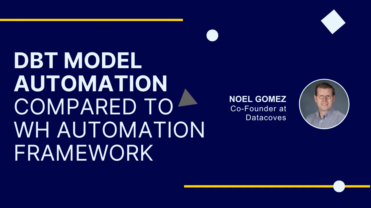 Dbt model automation compared to wh automation framework