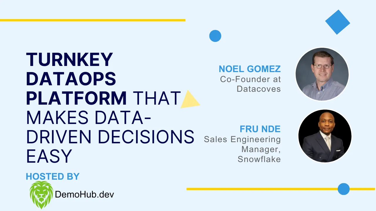 Turnkey dataops platform that makes data-driven decisions easy 
